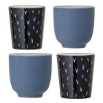 Statement ohne Henkel: Bloomingville 4-teiliges Set Becher Keramik ohne Henkel – Für Kaffee, Tee & Design-Liebhaber