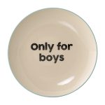 Der Heldenteller: Bloomingville Christian Steingut Teller Beige "Only for Boys"