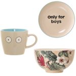 Start in den Tag mit Stil: Bloomingville 3-teiliges Frühstücksset Geschirr Christian – Beige mit klarem Statement