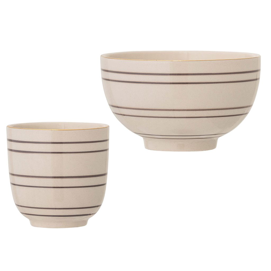 Bloomingville Geschirr Steingut beige Ava 2-teilig