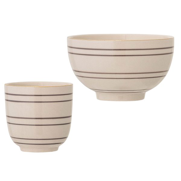 Bloomingville Geschirr Steingut beige Ava 2-teilig