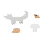 Wald-Charme aus Massivholz: Bloomingville Holzfiguren Tiere 4er-Set – Skandinavische Deko oder Lernspielzeug