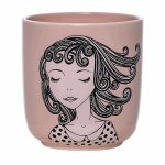 Diva-Pott in pink: Bloomingville Kaffeepott groß mit Gesicht – 500ml purer Style