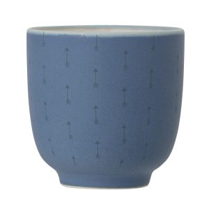 Bloomingville Steingut Becher blau