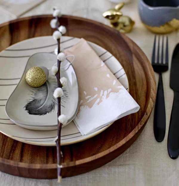 Bloomingville Ava Schale Steingut beige Motiv