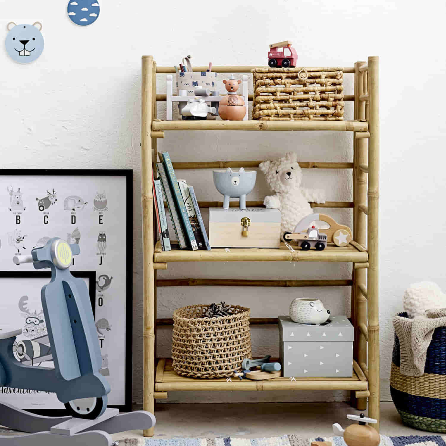 Bloomingville Kinder Garderobenhaken Buche Motiv