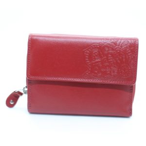 Geldbeutel Damen rot Lamm-Leder Mandalav