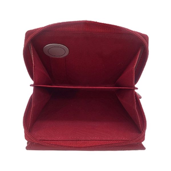 Geldbeutel Damen rot Lamm-Leder Mandala 4
