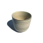 Stil pur: Bloomingville Ava Steingut Becher ohne Henkel - Edles Beige und feiner Goldrand